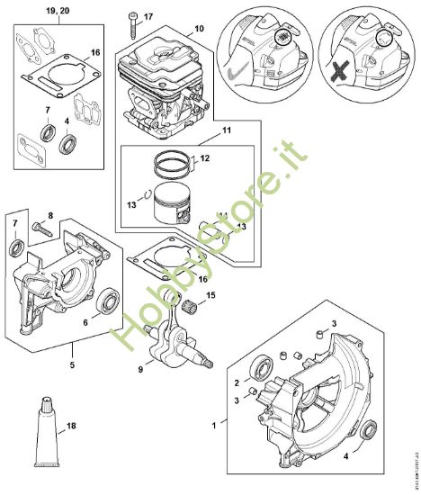 Picture of Carter albero a gomito, cilindro FS 410, 410 C FS 410-K (4147)