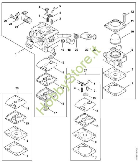 Picture of Carburatore 4147/28 FS 411 C-EM L