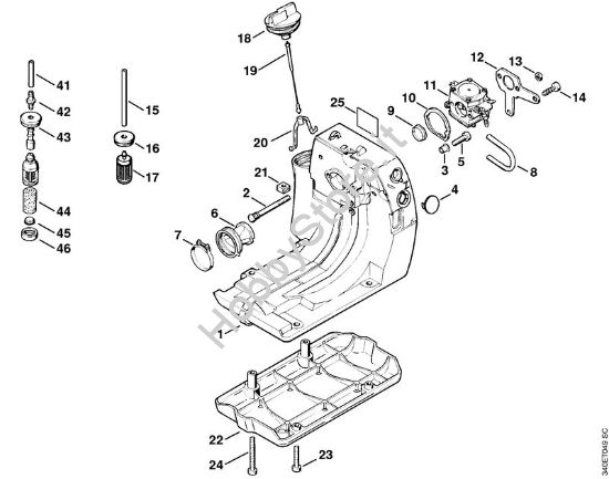 Corpo serbatoio Decespugliatori (FS) FS 420 della marca STIHL