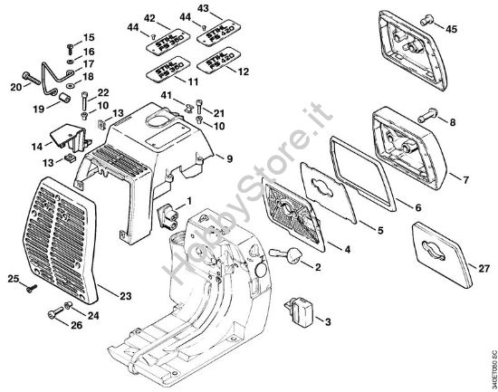 Filtro aria, cappottatura Decespugliatori (FS) FS 420 della marca STIHL