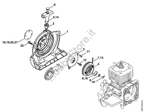 Dispositivo di avviamento Decespugliatori (FS) FS 450-Z della marca STIHL