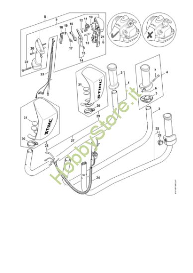 Picture of Impugnatura a manubrio FS 460 C-EM K