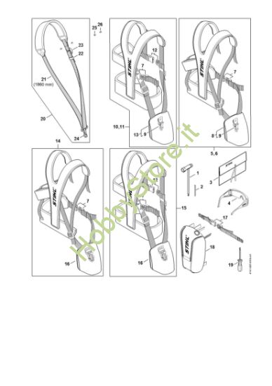 Picture of Attrezzi, tracolla doppia FS 460-K