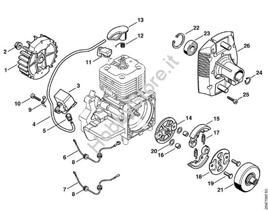 Impianto di accesione, Frizione Decespugliatori (FS) FS 480-KW della marca STIHL