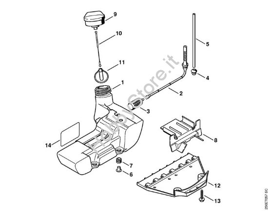 Serbatoio carburante Decespugliatori (FS) FS 480-L della marca STIHL