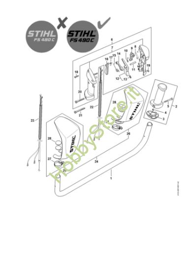 Picture of Manico tubolare, impugnatura di comando FS 490 C-EM K FS 490 C-EM K