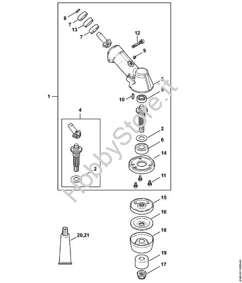 Riduttore FS 490 C-EM K, FS 490 C-EM KW Decespugliatori (FS) FS 490 C-EM K della marca STIHL