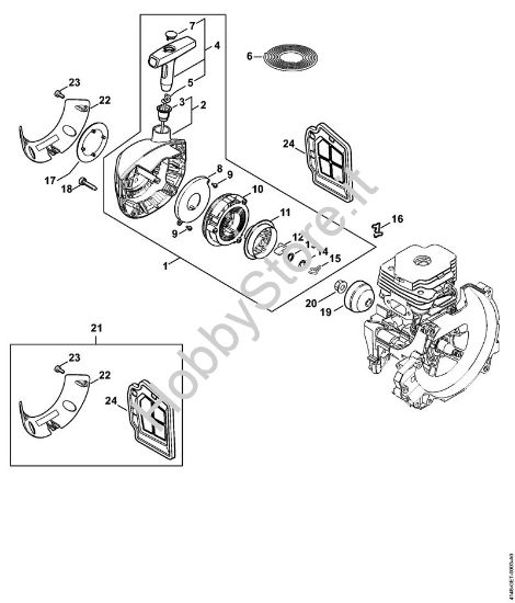 Dispositivo di avviamento Decespugliatori (FS) FS 510 C-EM della marca STIHL