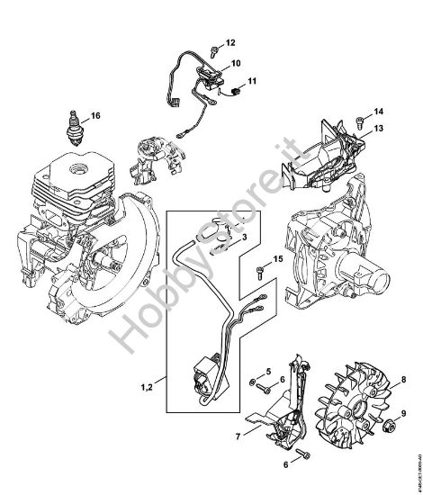 Impianto di accesione Decespugliatori (FS) FS 510 C-EM della marca STIHL