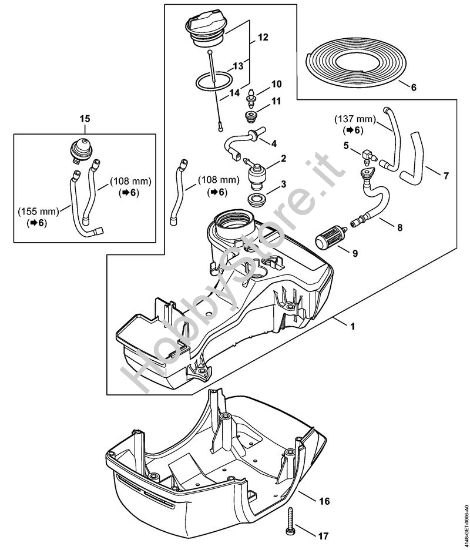 Serbatoio carburante Decespugliatori (FS) FS 510 C-EM della marca STIHL