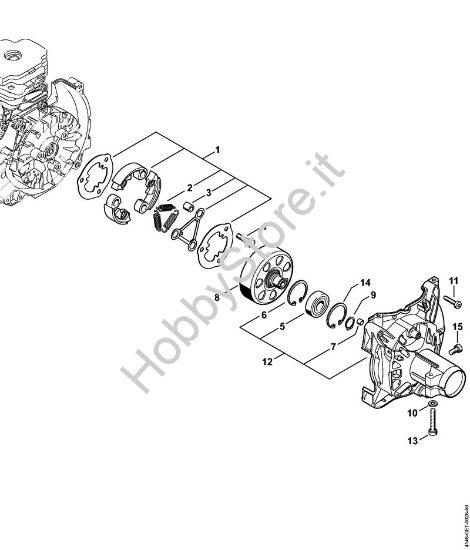 Frizione, scatola frizione Decespugliatori (FS) FS 560 C-EM della marca STIHL