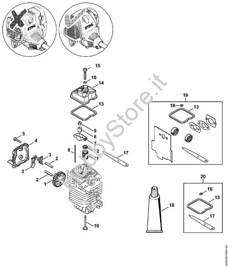 Comande valvole Decespugliatrici (FS) FS 100 R della marca STIHL