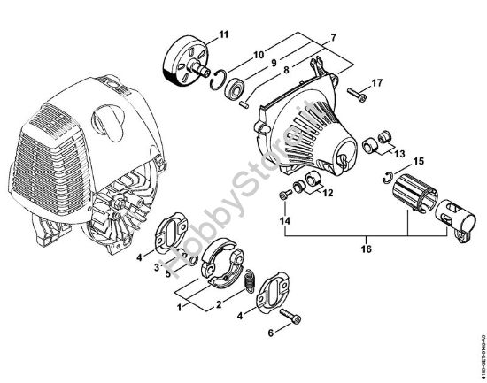 Frizione, carenatura ventola Decespugliatrici (FS) FS 110 RX-Z della marca STIHL
