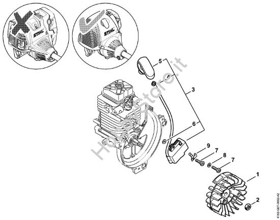 Impianto di accesione Decespugliatrici (FS) FS 110 RX-Z della marca STIHL