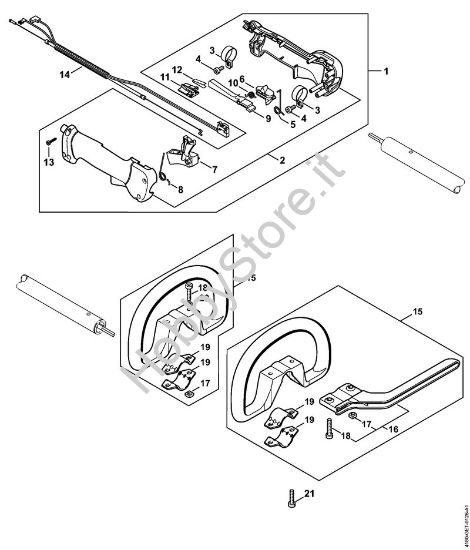 Impugnatura Decespugliatrici (FS) FS 110 RX-Z della marca STIHL