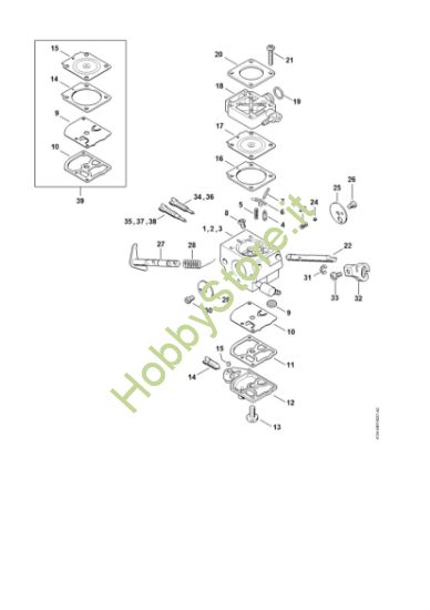 Picture of Carburatore 4134/13, 4134/14, 4134/15 FS 120 R