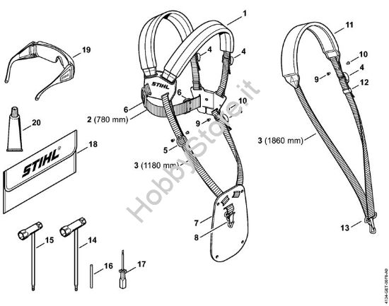 Tracolla, Attrezzi, Accessori a richiesta Decespugliatrici (FS) FS 120 R della marca STIHL