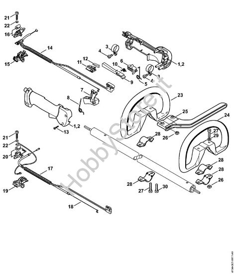 Impugnatura di comando Decespugliatrici (FS) FS 120 R 2-MIX della marca STIHL
