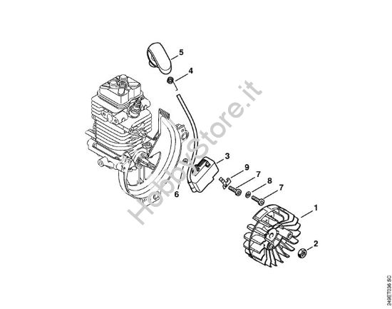 Impianto di accesione Decespugliatrici (FS) FS 130 R della marca STIHL