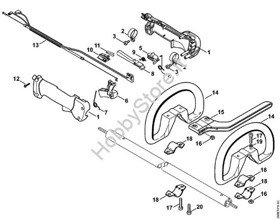 Impugnatura Decespugliatrici (FS) FS 130 R della marca STIHL