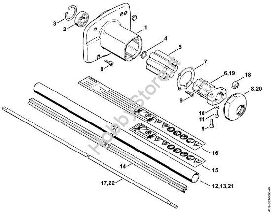 Corpo frizione, stelo Decespugliatrici (FS) FS 160 della marca STIHL