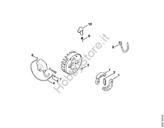 Impianto di accesione, Frizione Decespugliatrici (FS) FS 160 della marca STIHL