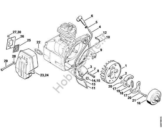 Impianto di accesione, Frizione Decespugliatrici (FS) FS 180 della marca STIHL