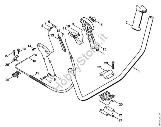 Impugnatura a manubrio (09.2003) Decespugliatrici (FS) FS 200 della marca STIHL