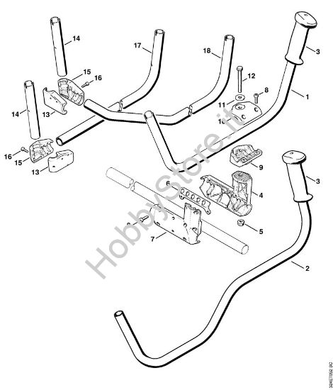 Manico tubolare Decespugliatrici (FS) FS 220 della marca STIHL