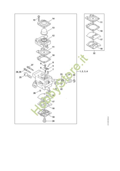 Picture of Carburatore WTF-10, WTF-11, WTF-5, WTF-6 FS 240 RC-E