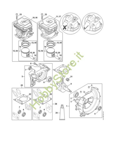 Picture of Carter albero a gomito, cilindro FS 240 RC-E