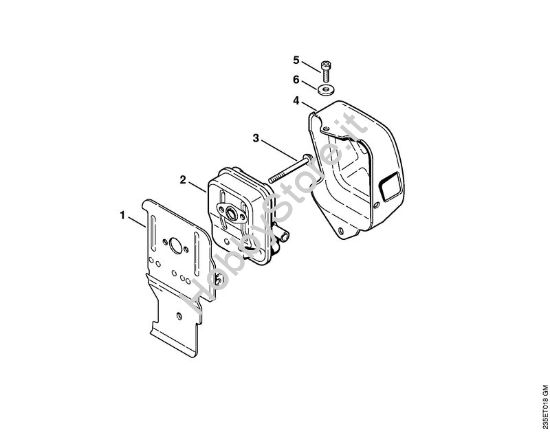 Silenziatore Decespugliatrici (FS) FS 25-4 della marca STIHL