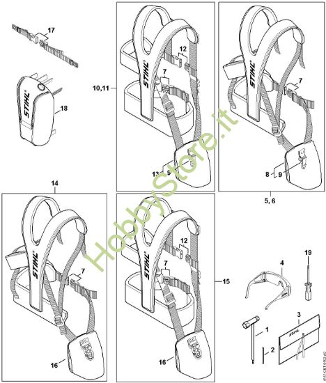 Picture of Attrezzi, tracolla doppia FS 261 C-E
