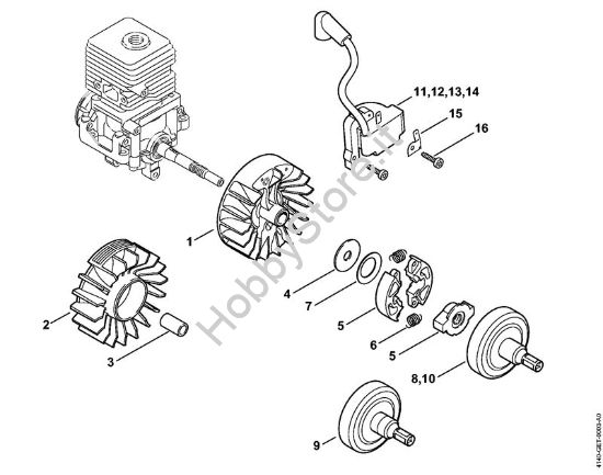 Impianto di accesione, Frizione Decespugliatrici (FS) FS 38 della marca STIHL