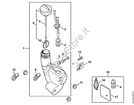 Serbatoio carburante Decespugliatrici (FS) FS 38 della marca STIHL