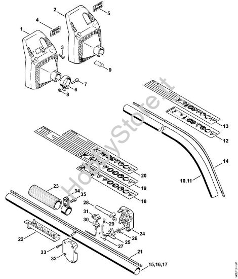 Stelo FS 40, FS 44 Decespugliatrici (FS) FS 40 - 4130 della marca STIHL
