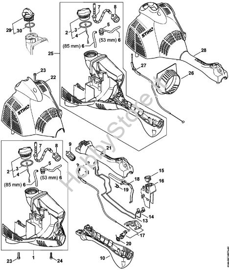 Carcassa motore Decespugliatrici (FS) FS 40 C-E - 4144 della marca STIHL