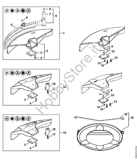 Riparo FS 44 Decespugliatrici (FS) FS 44 della marca STIHL