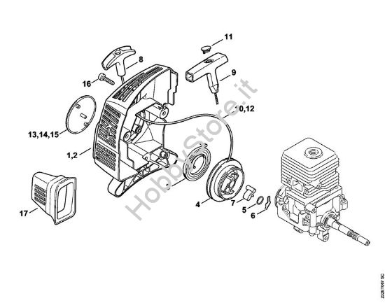 Dispositivo di avviamento Decespugliatrici (FS) FS 45 della marca STIHL