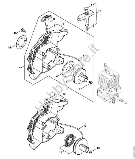 Dispositivo di avviamento FS 50 Decespugliatrici (FS) FS 50 (4144) della marca STIHL