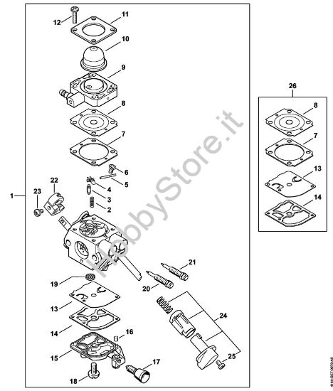 Carburatore C1M-S267 Decespugliatrici (FS) FS 50 C-E della marca STIHL