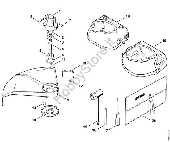 Sede cuscinetto Decespugliatrici (FS) FS 52 della marca STIHL