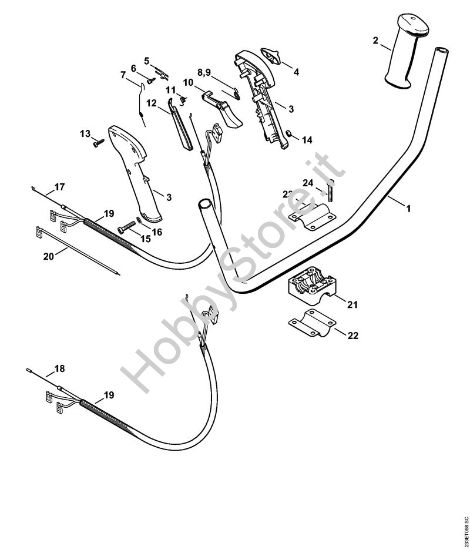 Impugnatura a manubrio Decespugliatrici (FS) FS 55 della marca STIHL
