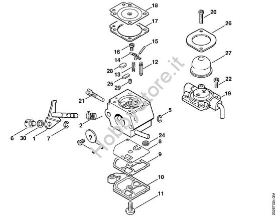 Carburatore C1Q-S44 Decespugliatrici (FS) FS 55 RC-E della marca STIHL
