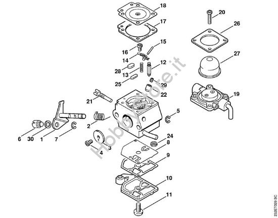 Carburatore C1Q-S53 Decespugliatrici (FS) FS 55 RC-E della marca STIHL