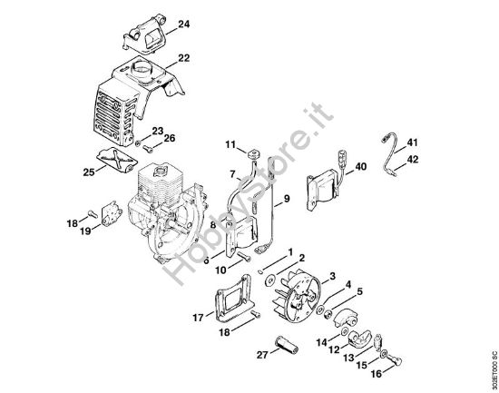 Impianto di accesione, Frizione Decespugliatrici (FS) FS 56 (4125) della marca STIHL