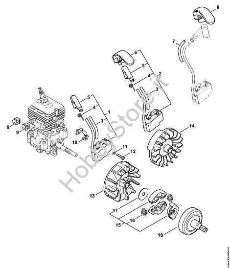 Impianto di accesione, Frizione Decespugliatrici (FS) FS 56 (4144) della marca STIHL