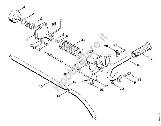 Corpo frizione, stelo Decespugliatrici (FS) FS 60 della marca STIHL