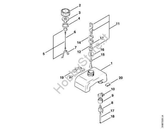 Serbatoio carburante Decespugliatrici (FS) FS 61 della marca STIHL