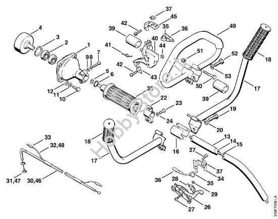 Corpo frizione, stelo Decespugliatrici (FS) FS 61 RE della marca STIHL